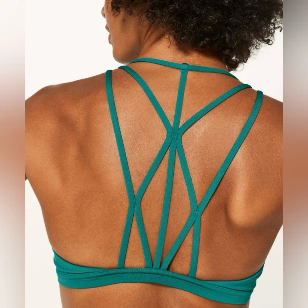 Lululemon Raise The Barre Bra Olive Green‎ Womens Size 8